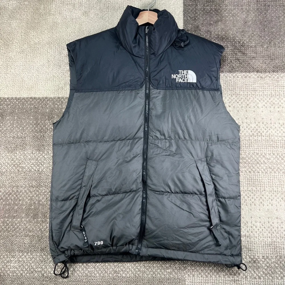 The North Face 700 Nuptse Puffer Vest Mens Medium Black Goose Down